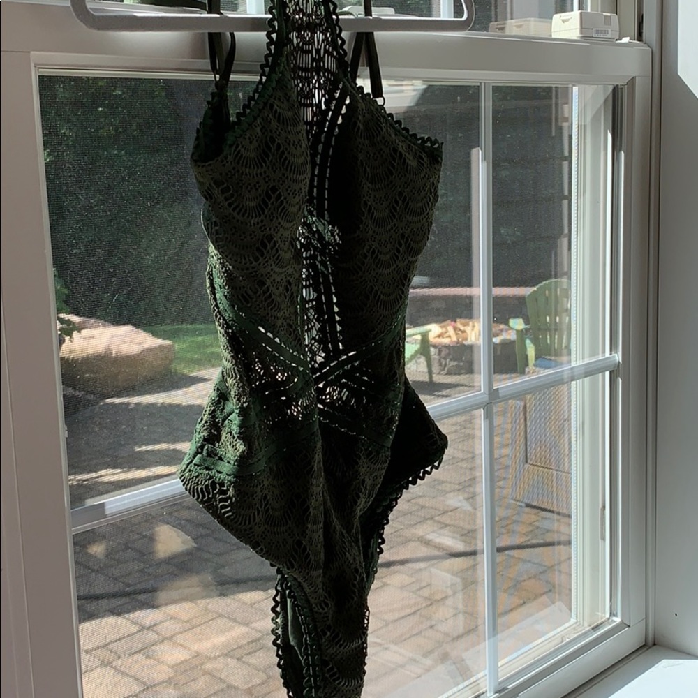 Army green Becca bathing suit one piece